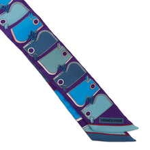 Load image into Gallery viewer, HERMES Twilly Camail Violet/Azur/Celadon Silk100%
