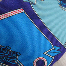 Load image into Gallery viewer, HERMES Twilly Camail Violet/Azur/Celadon Silk100%
