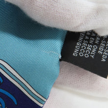 将图像加载到图库查看器中，HERMES Twilly Camail Violet/Azur/Celadon Silk100%
