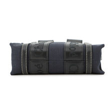 将图像加载到图库查看器中，Chloe Woody 2WAY Tote Bag Navy/BlackCHC23UP237 Canvas Leather Size Mini
