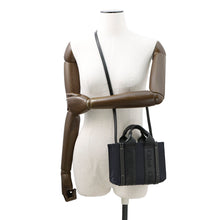 将图像加载到图库查看器中，Chloe Woody 2WAY Tote Bag Navy/BlackCHC23UP237 Canvas Leather Size Mini

