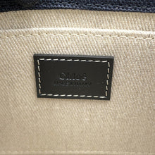 将图像加载到图库查看器中，Chloe Woody 2WAY Tote Bag Navy/BlackCHC23UP237 Canvas Leather Size Mini
