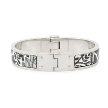 Load image into Gallery viewer, HERMES Charniere Bangle Size PM White/Black Metal
