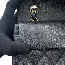 Load image into Gallery viewer, CHANEL Matelasse W Flap W Chain Shoulder BlackA01113 Caviar Leather Size 23
