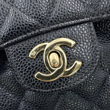 Load image into Gallery viewer, CHANEL Matelasse W Flap W Chain Shoulder BlackA01113 Caviar Leather Size 23
