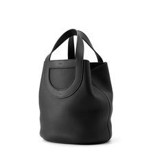 将图像加载到图库查看器中，HERMES in-the-loop Tote Bag Black Taurillon Clemence Size 23
