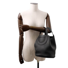 将图像加载到图库查看器中，HERMES in-the-loop Tote Bag Black Taurillon Clemence Size 23
