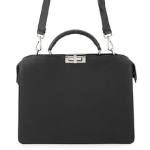 将图像加载到图库查看器中，FENDI Peekaboo Icy You Black7VA529 Leather Size Medium
