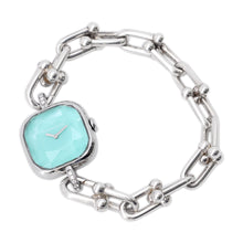 Load image into Gallery viewer, TIFFANY&amp;Co. Hardware Watch Medium W24.5mm Stainless Steel SV925 TIFFANY&amp;Co.Blue Dial73332052
