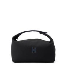 将图像加载到图库查看器中，HERMES Brid A Black Zig Zag Black/Navy Canvas Size GM
