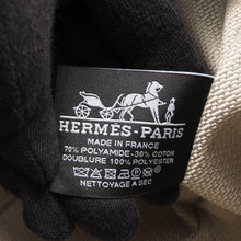 将图像加载到图库查看器中，HERMES Brid A Black Zig Zag Black/Navy Canvas Size GM
