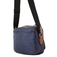 将图像加载到图库查看器中，Berluti Calligraphy Scritto Messenger Bag Navy/Brown Nylon Leather
