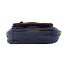 将图像加载到图库查看器中，Berluti Calligraphy Scritto Messenger Bag Navy/Brown Nylon Leather
