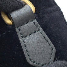 将图像加载到图库查看器中，GUCCI GG Marmont Bambi Chainshoulder Bag Black/Multicolor447632 Velour Leather
