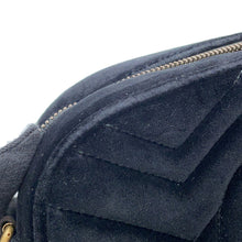 将图像加载到图库查看器中，GUCCI GG Marmont Bambi Chainshoulder Bag Black/Multicolor447632 Velour Leather
