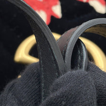 将图像加载到图库查看器中，GUCCI GG Marmont Bambi Chainshoulder Bag Black/Multicolor447632 Velour Leather
