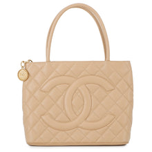 Load image into Gallery viewer, CHANEL Medallion Tote BeigeA01804 Caviar Leather
