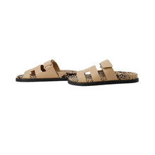 将图像加载到图库查看器中，HERMES Sandals &quot;Chypre&quot; Beige・Argile242207Z Calf Leather Size 36
