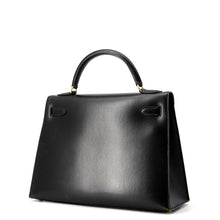 Load image into Gallery viewer, HERMES Kelly Sellier Black Box Calf Leather Size 32
