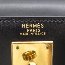 Load image into Gallery viewer, HERMES Kelly Sellier Black Box Calf Leather Size 32
