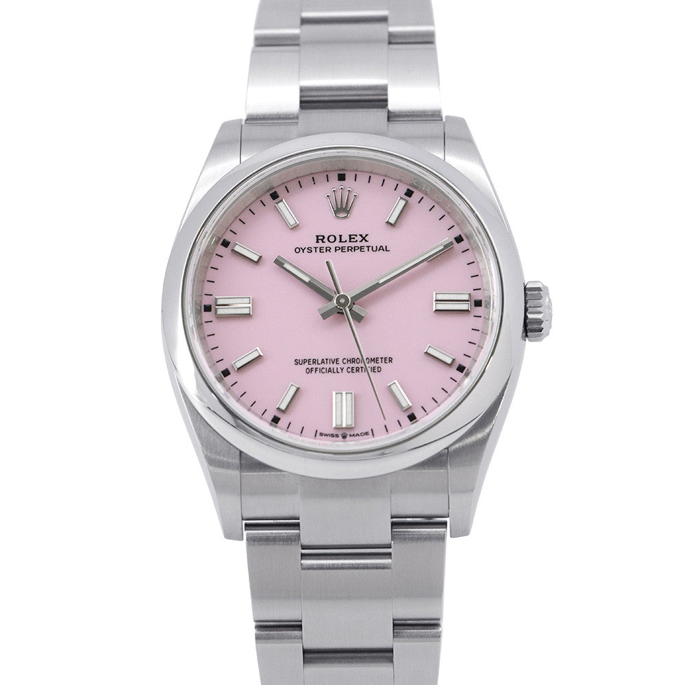 ROLEX Oyster Perpetual 36 W36mm Stainless Steel Candy pink Dial126000