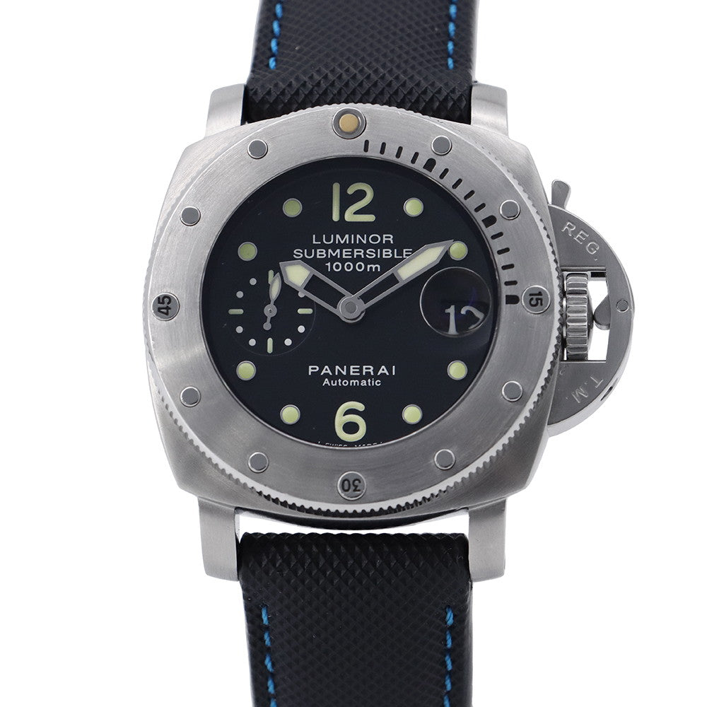 PANERAI Submersible W44mm Stainless Steel Leather Black DialPAM00243