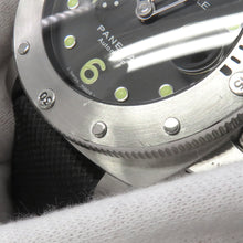 将图像加载到图库查看器中，PANERAI ★Submersible W44mm Stainless Steel Leather Black DialPAM00243
