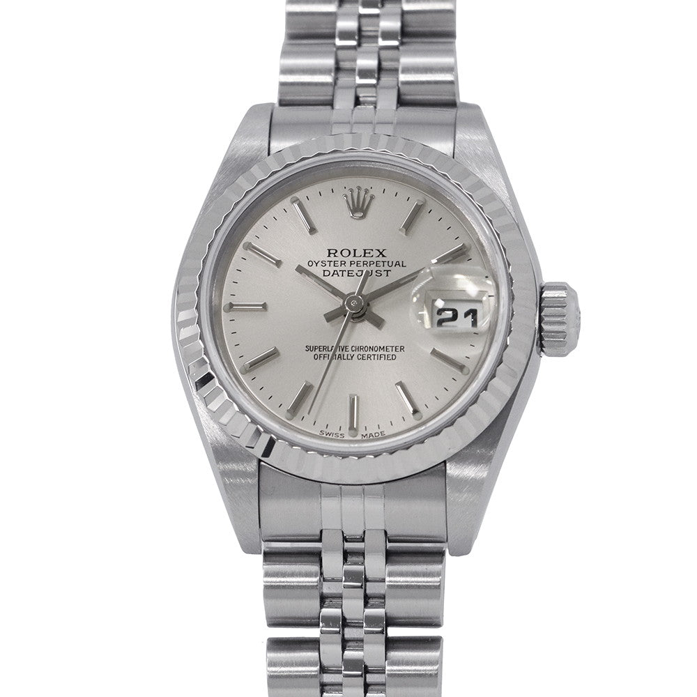 ROLEX Datejust W26mm Stainless Steel K18WG Silver Dial79174
