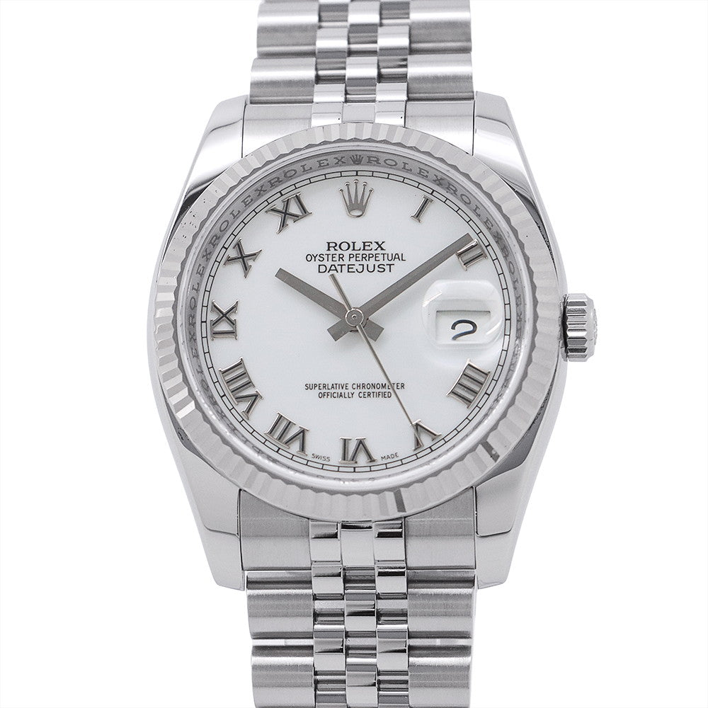 ROLEX Datejust W36mm Stainless Steel K18WG White Dial116234