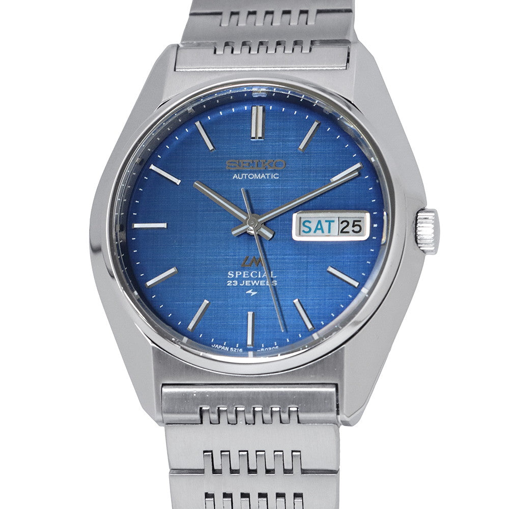 SEIKO Roadmatic Special Day-Date W36mm Stainless Steel Blue Dial5216-8020