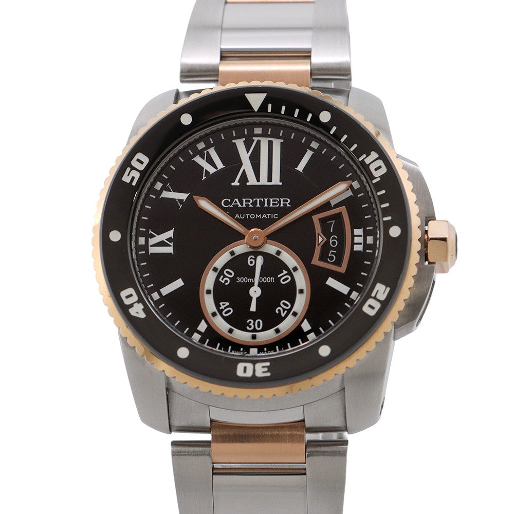 CARTIER Calibre de Cartier W42mm Stainless Steel K18PG Black DialW7100054