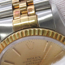 Load image into Gallery viewer, ROLEX Datejust W36mm Stainless Steel K18YG Champagne Dial16233
