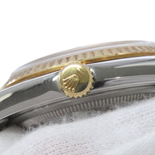 将图像加载到图库查看器中，ROLEX Datejust W36mm Stainless Steel K18YG Champagne Dial16233
