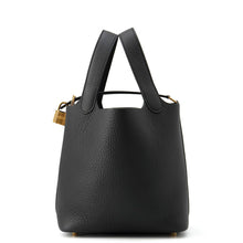 将图像加载到图库查看器中，HERMES Picotin Lock Black Taurillon Clemence Size PM
