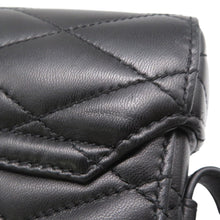 将图像加载到图库查看器中，SAINT LAURENT PARIS June Box Shoulder Bag with YSL logo Black710298 Leather

