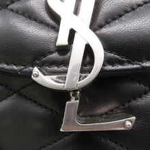 将图像加载到图库查看器中，SAINT LAURENT PARIS June Box Shoulder Bag with YSL logo Black710298 Leather
