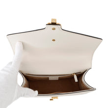 将图像加载到图库查看器中，GUCCI Sylvie Shoulder Bag White421882 Leather Canvas
