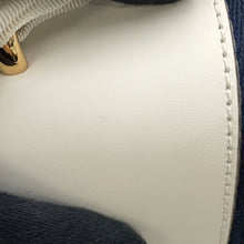 将图像加载到图库查看器中，GUCCI Sylvie Shoulder Bag White421882 Leather Canvas
