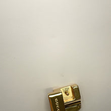 将图像加载到图库查看器中，GUCCI Sylvie Shoulder Bag White421882 Leather Canvas
