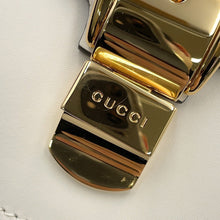 将图像加载到图库查看器中，GUCCI Sylvie Shoulder Bag White421882 Leather Canvas

