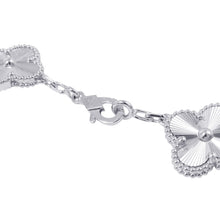 Load image into Gallery viewer, Van Cleef &amp; Arpels Vintage Alhambra Bracelet 5 motifs guillocheVCARP9XE00 18K White Gold
