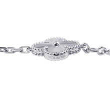 Load image into Gallery viewer, Van Cleef &amp; Arpels Vintage Alhambra Bracelet 5 motifs guillocheVCARP9XE00 18K White Gold
