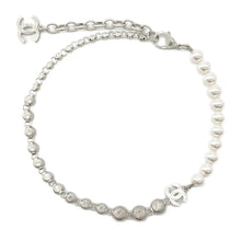 Load image into Gallery viewer, CHANEL CC Logo PearlNecklaceABA625 Metal Strass Costume Pearl
