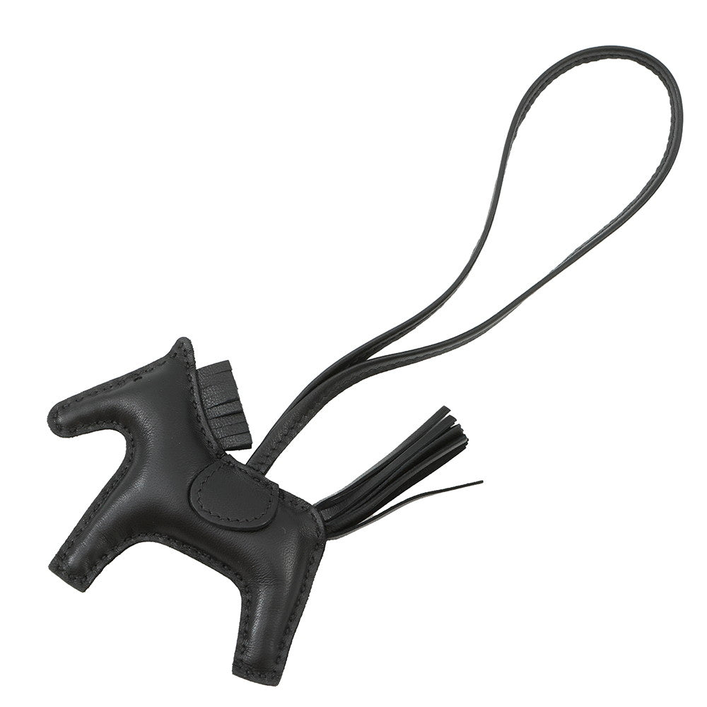 HERMES Rodeo Saw Black Black Lambskin Size PM