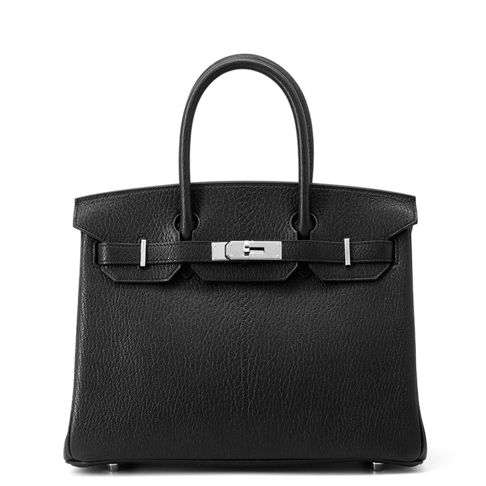 HERMES Birkin Black Chevre Myzore Goatskin Size 30