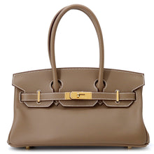 将图像加载到图库查看器中，HERMES ShoulderBirkin Etoupe Evercolor Size 29
