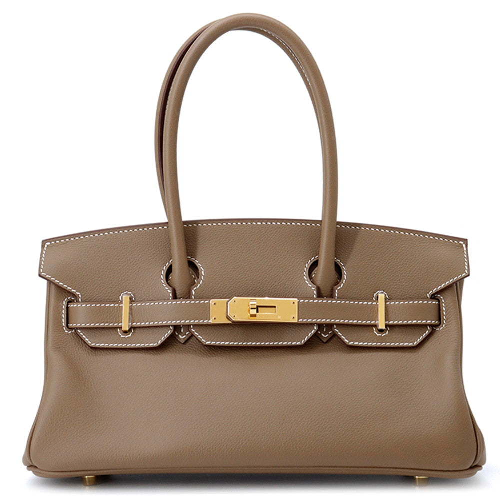 HERMES ShoulderBirkin Etoupe Evercolor Size 29