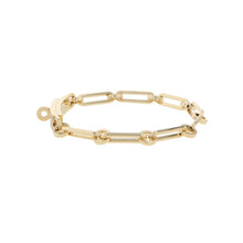 将图像加载到图库查看器中，HERMES Kelly Chain Diamond Bracelet Size SHH218471B 00SH 18K Yellow Gold
