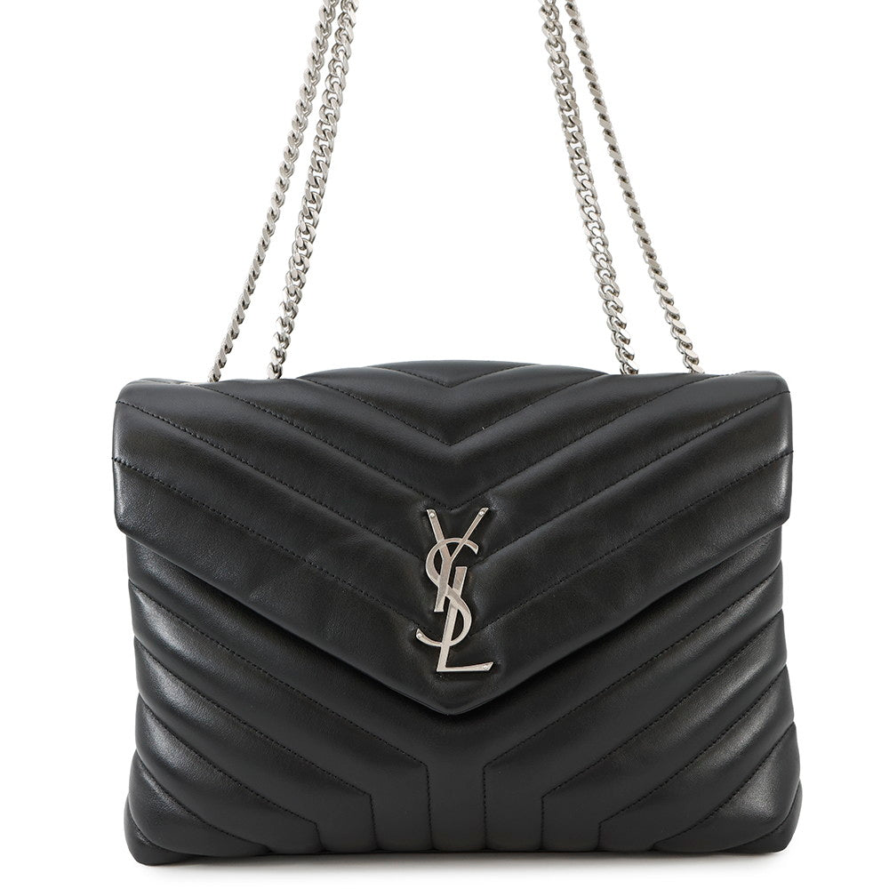 SAINT LAURENT PARIS Loulou ChainShoulder Bag Black574946 Leather Size Medium