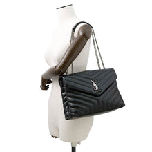 将图像加载到图库查看器中，SAINT LAURENT PARIS Loulou ChainShoulder Bag Black574946 Leather Size Medium
